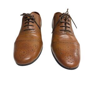 Mens Tan Brogue Oxford Shoes By Red Tape Lace-Up Leather Upper Formal Wear Perfo